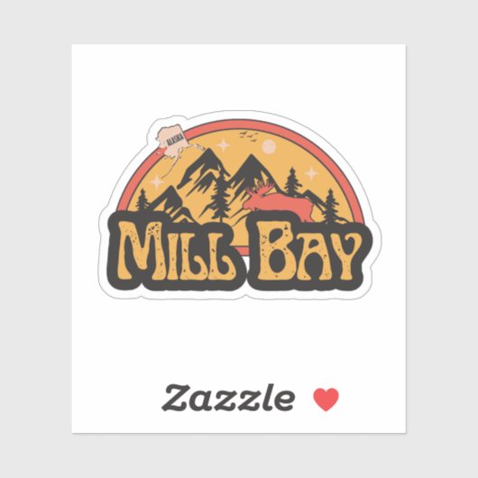 Mill Bay, Alaska Sticker (Vel)