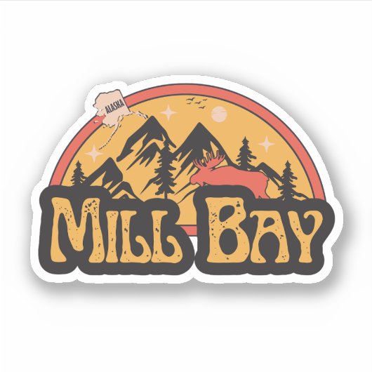 Mill Bay, Alaska Sticker (Voorkant)