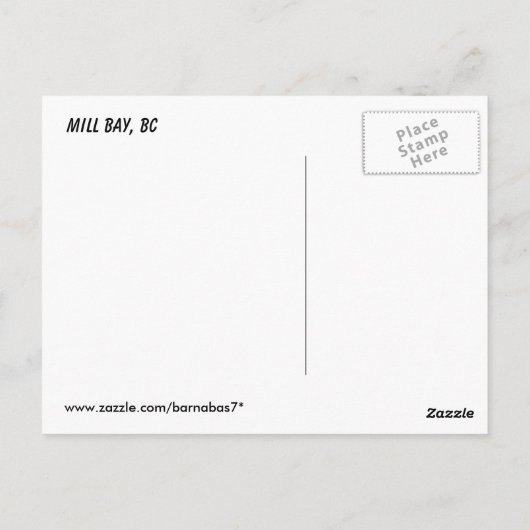 Mill Bay Briefkaart (Achterkant)