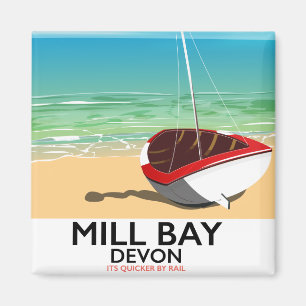 Mill Bay Devon Rail poster Magneet