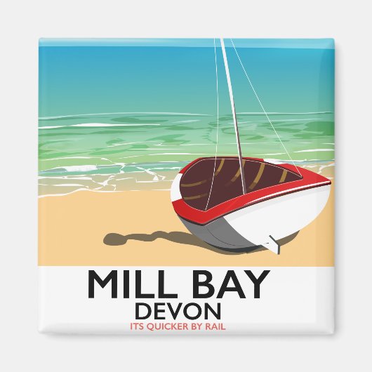 Mill Bay Devon Rail poster Magneet (Voorkant)