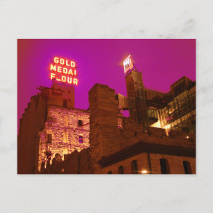 Mill City bij nacht Briefkaart