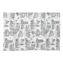 Mill City Toile (Lowell, MA) Zwart/Wit