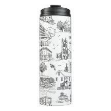 Mill City Toile (Lowell, MA) Zwart/Wit