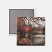 Mill - Clinton, NJ - De molen en wiel Magneet (Voorkant / Achterkant)