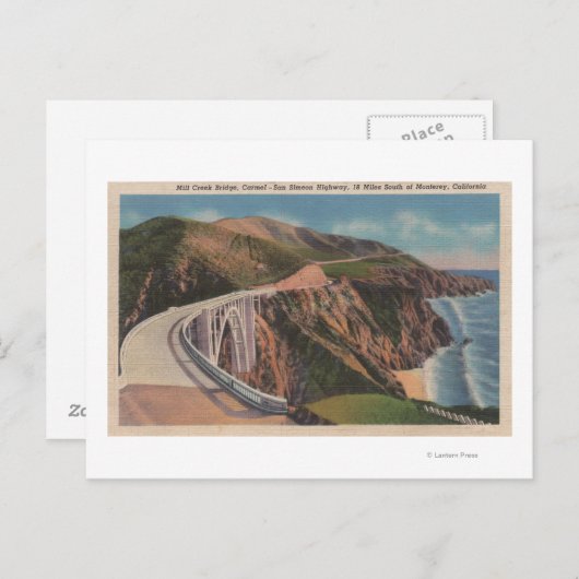 Mill Creek Bridge op San Simeon Hwy vlakbij Briefkaart (Voorkant / Achterkant)