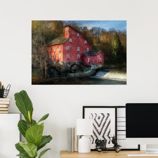 Mill - De oude molen Poster (Thuiskantoor)