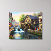 Mill In The Village Canvas Afdruk (Voorkant)