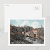 Mill, Morris Canal, Phillipsburg NJ Vintage Briefkaart (Voorkant / Achterkant)