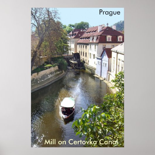 Mill op Certovka Canal, Praag. Poster (Voorkant)