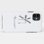 mill op witte achtergrond Case-Mate iPhone case (Achterkant (horizontaal))