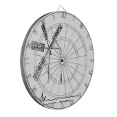 mill op witte achtergrond dartbord (Voorkant Links)