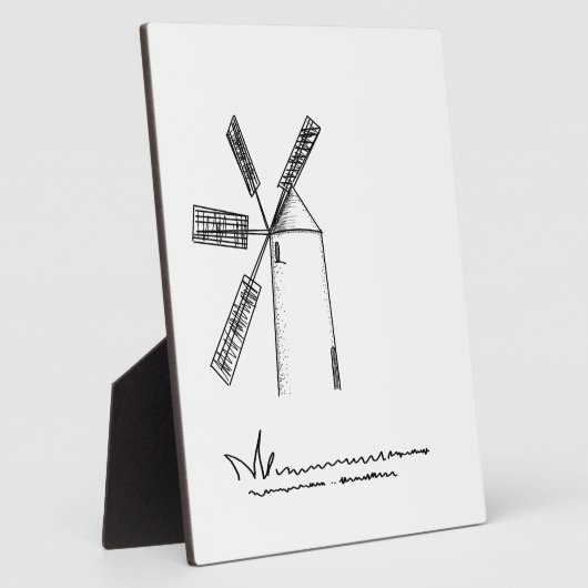 mill op witte achtergrond fotoplaat (Zijkant)