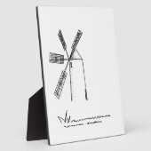 mill op witte achtergrond fotoplaat (Zijkant)