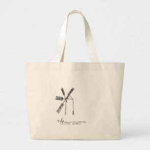 mill op witte achtergrond grote tote bag