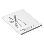 mill op witte achtergrond notitieblok (Schuin)