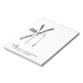 mill op witte achtergrond notitieblok (Linkerzijde)