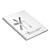 mill op witte achtergrond notitieboek (Rechterzijde)