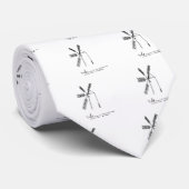 mill op witte achtergrond stropdas (Opgerold)