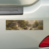 Mill over een bergstroom (door Albert Rieger) Bumpersticker (Op auto)