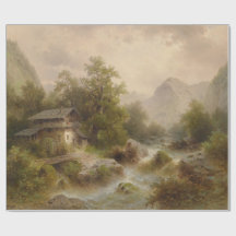 Mill over een bergstroom (door Albert Rieger)