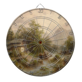 Mill over een bergstroom (door Albert Rieger) Dartbord