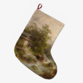 Mill over een bergstroom (door Albert Rieger) Grote Kerstsok (Voorkant (Hangend))
