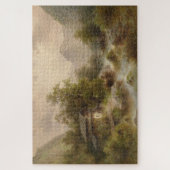 Mill over een bergstroom (door Albert Rieger) Legpuzzel (Verticaal)