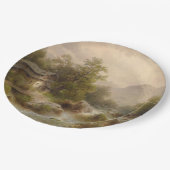 Mill over een bergstroom (door Albert Rieger) Papieren Bordje (Gekanteld)