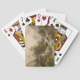 Mill over een bergstroom (door Albert Rieger) Pokerkaarten