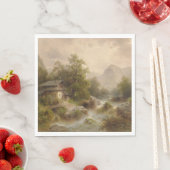 Mill over een bergstroom (door Albert Rieger) Servet (Insitu)