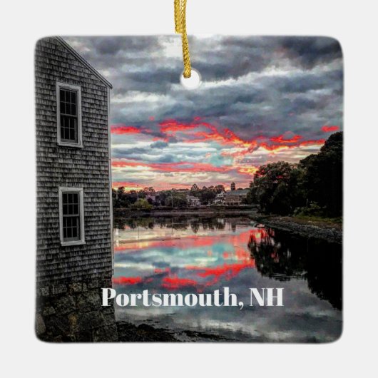 Mill Pond Sunset, Portsmouth, NH Ornament (Voorkant)