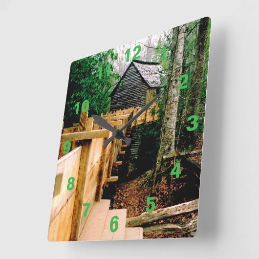 Mill Scene Clock Vierkante Klok (Hoek)