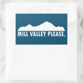 Mill Valley California alsjeblieft Rechthoekige Sticker (Tas)