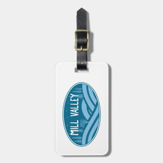Mill Valley Californië in de buitenlucht Bagagelabel (Voorkant verticaal)