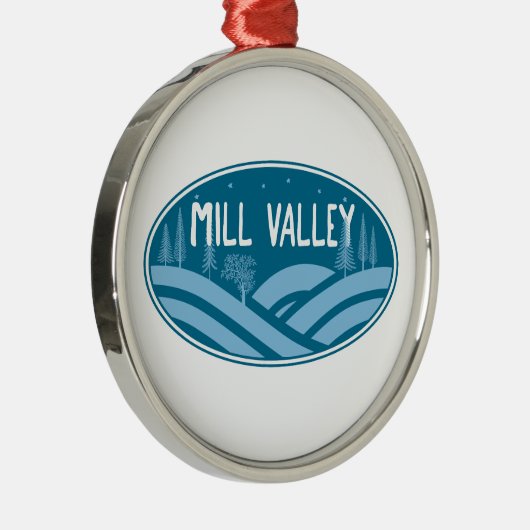 Mill Valley Californië in de buitenlucht Metalen Ornament (Rechts)