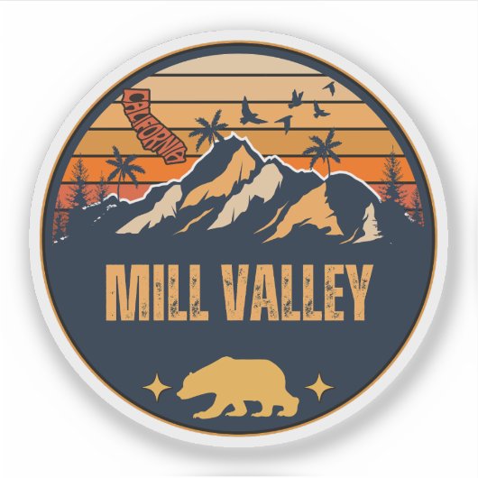 Mill Valley, Californië Sticker (Voorkant)