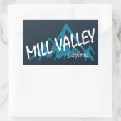 Mill Valley in de bergen van Californië Rechthoekige Sticker (Tas)