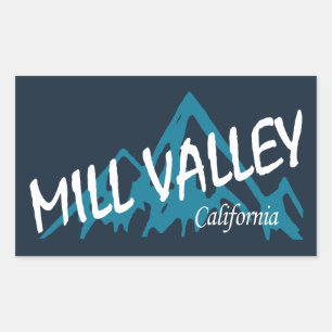 Mill Valley in de bergen van Californië Rechthoekige Sticker
