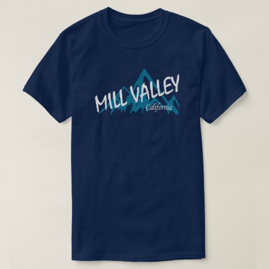 Mill Valley in de bergen van Californië T-shirt (Design voorkant)