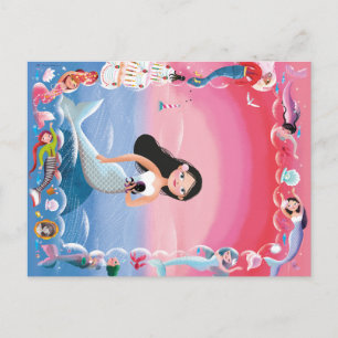 Milla de Zeemeermin illustratie Briefkaart