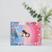 Milla de Zeemeermin illustratie Briefkaart (Staand voorkant)