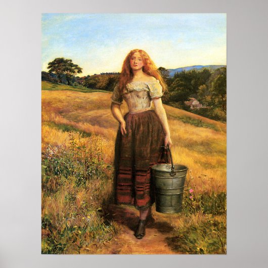 Millais - De boerendochter Poster (Voorkant)