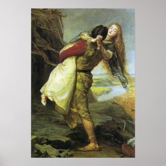 Millais - De Kroon Van Liefde, 1875 Poster (Voorkant)