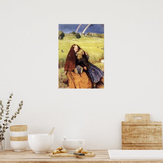 Millais - het blindenmeisje 1856 poster (Keuken)