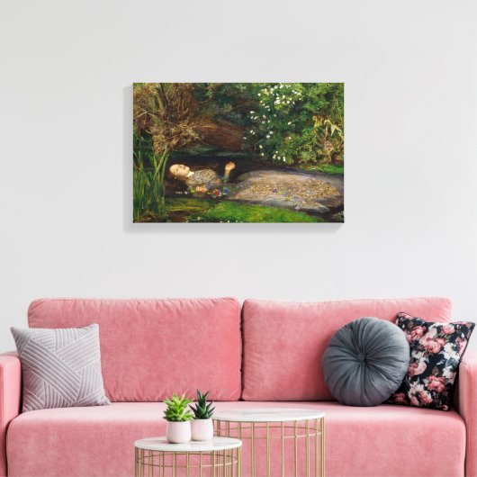 Millais Ophelia CC0496 Canvas Afdruk (Insitu (Woonkamer))