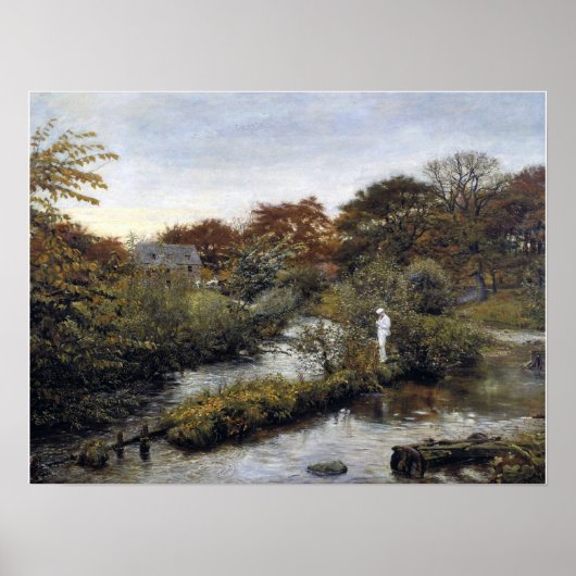 Millais - stromend naar de rivier de 1871 poster (Voorkant)
