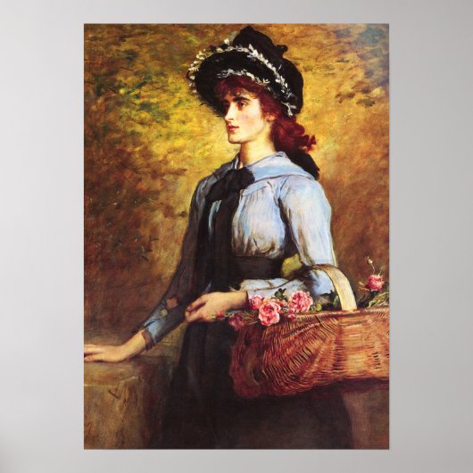 Millais - Sweet Emma Morland 1892 Poster (Voorkant)