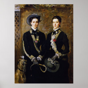 Millais - Tweeling Grace en Kate Hoare 1876 Poster