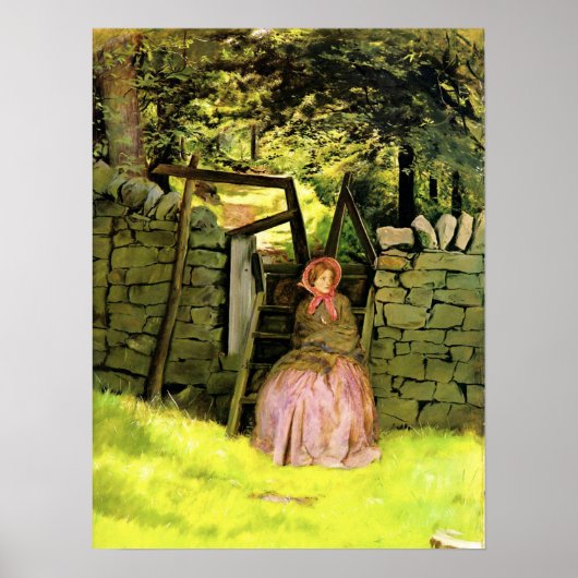 Millais - Wachten 1854 Poster (Voorkant)